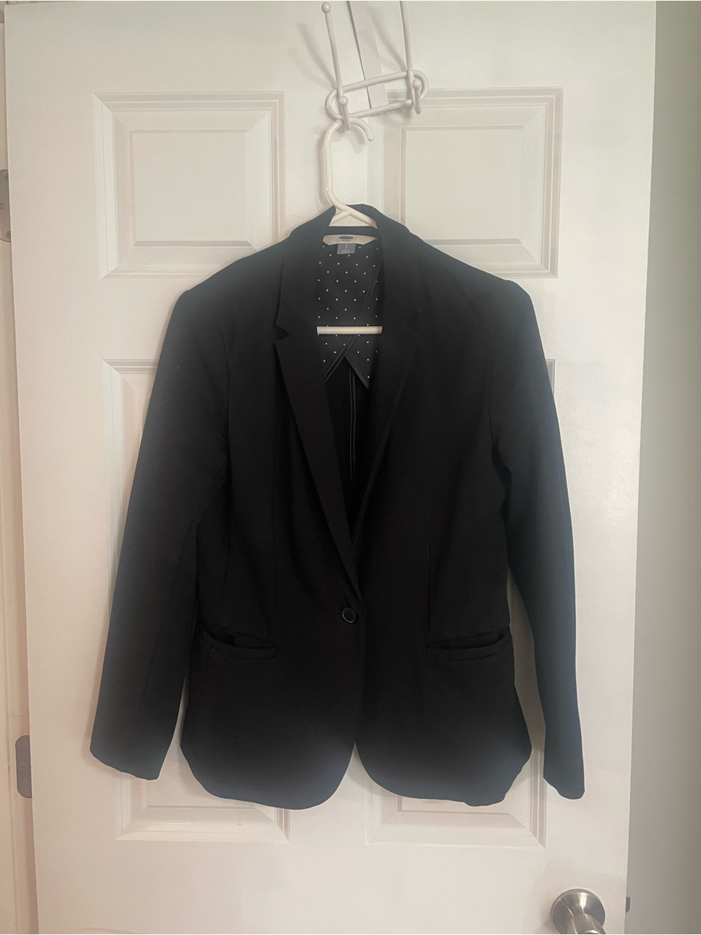 Old Navy Classic Black Knit Single-Button Blazer